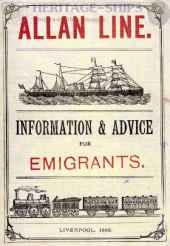 Allan Line advice to emigrants 1883